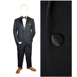 ALFRED SUNG 48R 40W MENS WEARHOUSE BLACK TUXEDO